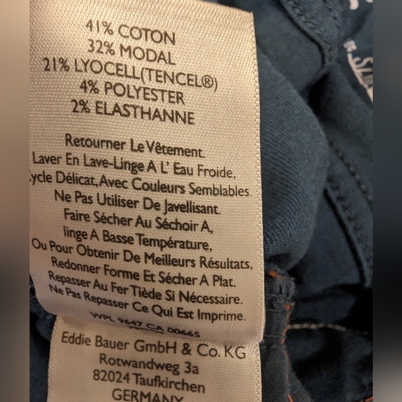 Eddie Bauer Slightly Curvy Slim Straight Pants, emerald green Size 12 - Picture 9 of 10